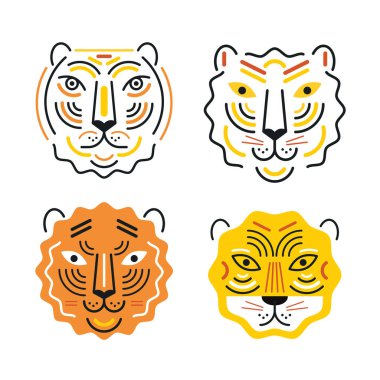 Bir kaplan takımının vektör çizimi