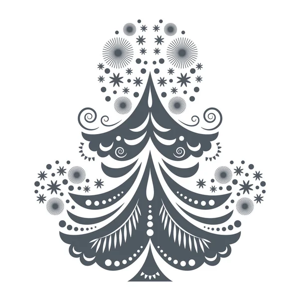 Christmas Tree Snowflakes Snowflake — Stock Vector