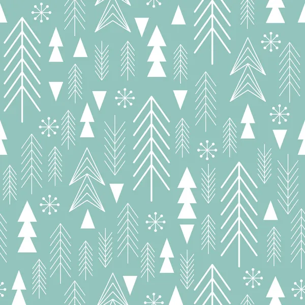 Seamless Pattern Christmas Trees Vector Illustration — Stock Vector