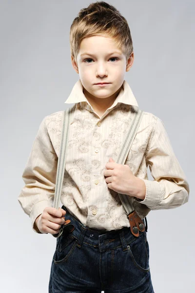 Portrait of little stylish boy — Stock Photo, Image