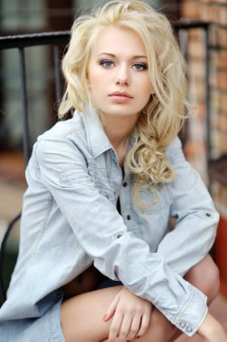 Portrait of a beautiful girl glamorous fashion