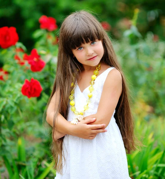 Portrait of a beautiful little girl — Stock Photo, Image