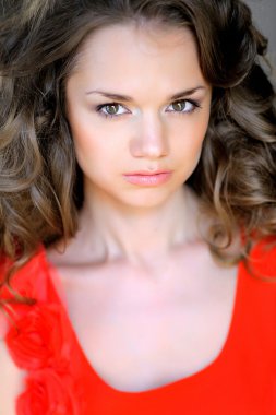 portrait of a beautiful girl glamorous fashion