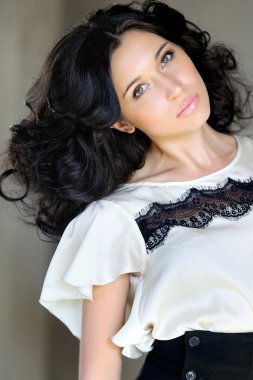 portrait of a beautiful girl glamorous fashion