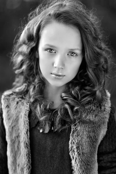 Portrait of a beautiful little redhead girl — Stock Photo, Image