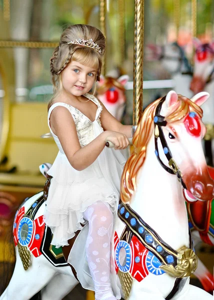 Portrait of a little girl princess — Stock Photo, Image