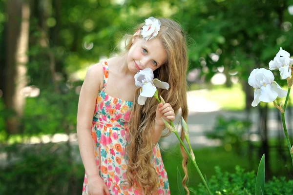 Portrait of a beautiful fashion little girl — Stock Photo, Image