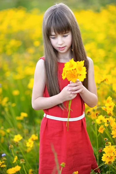 Portrait of a beautiful fashion little girl — Stock Photo, Image