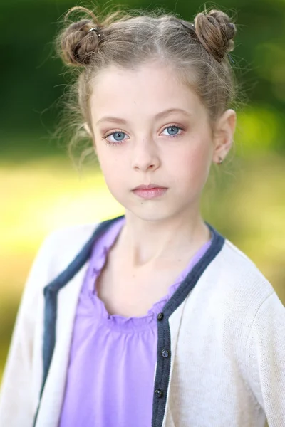 Portrait of a beautiful fashion little girl — Stock Photo, Image