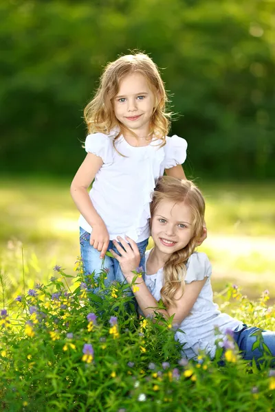 森ガール フレンドの二人の女の子の肖像画 — ストック写真