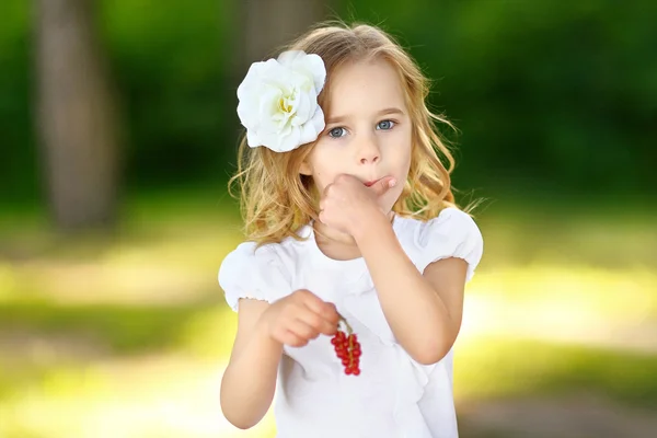 Portrait of a beautiful fashion little girl — Stock Photo, Image