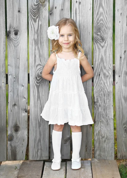 Portrait of a beautiful fashion little girl — Stock Photo, Image