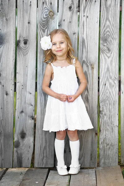 Portrait of a beautiful fashion little girl — Stock Photo, Image