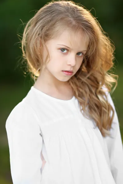 Portrait of a beautiful fashion little girl — Stock Photo, Image