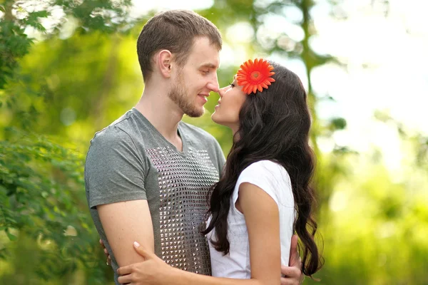 Retrato de um belo casal apaixonado — Fotografia de Stock