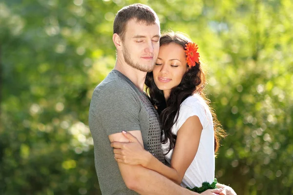 Portrait of a beautiful couple in love — Stock Photo, Image