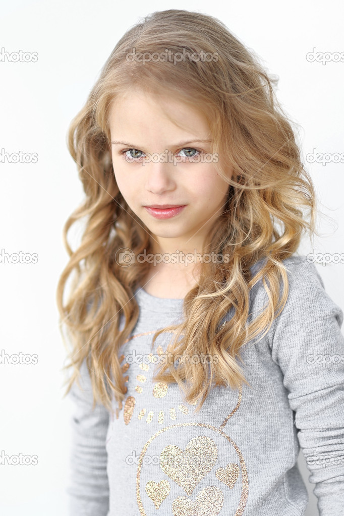 portrait of a beautiful fashion little girl