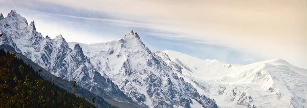 Aiguille du Midi, Mont Blanc Rechtenvrije Stockfoto's