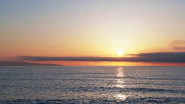 Boundless Calm Black Sea Cool Water Reflecting Light Extends Horizon — Stock Video