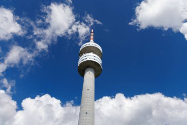 Snezhana 'nın dağlık tepesindeki yüksek turist gözlem kulesi Rodop dağları ve tepelerindeki yeşil ladin yoğun ormanlarıyla kaplıydı.