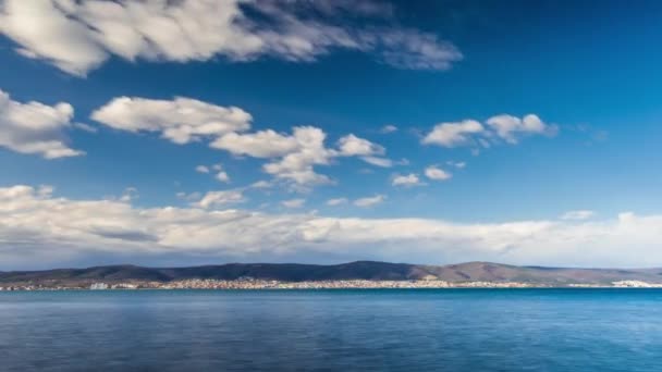 View Magical Brilliant Bewitching Reflection Calm Blue Quiet Black Sea — Stock videók
