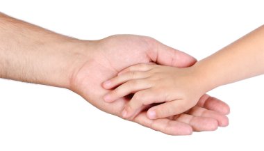 Babası bir çocuk için yardım etmek