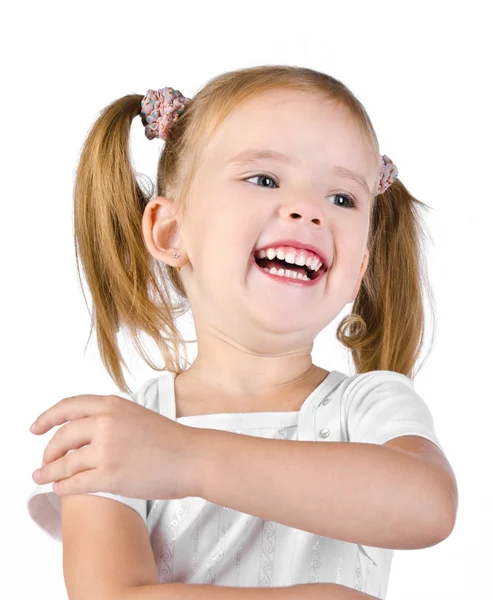 Retrato de bonito sorrindo menina — Fotografia de Stock