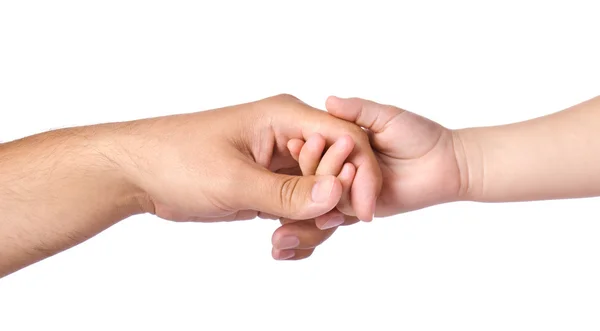 Padre dando la mano a un niño —  Fotos de Stock