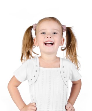 gülen sevimli küçük kız portresi