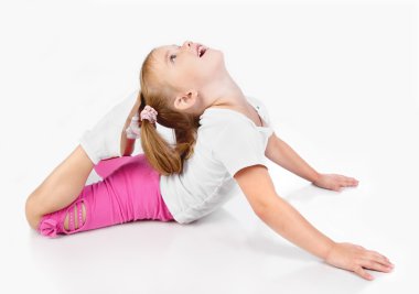 jimnastikçi izole sevimli küçük kız