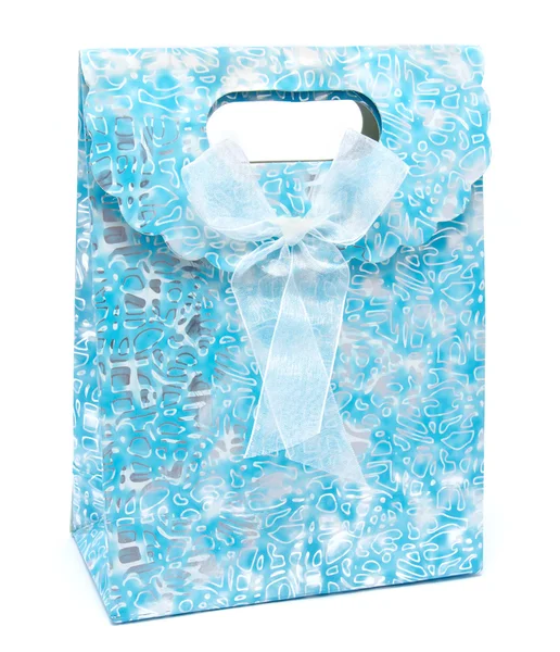 Bag of gifts isolated on a white — Stock Photo, Image