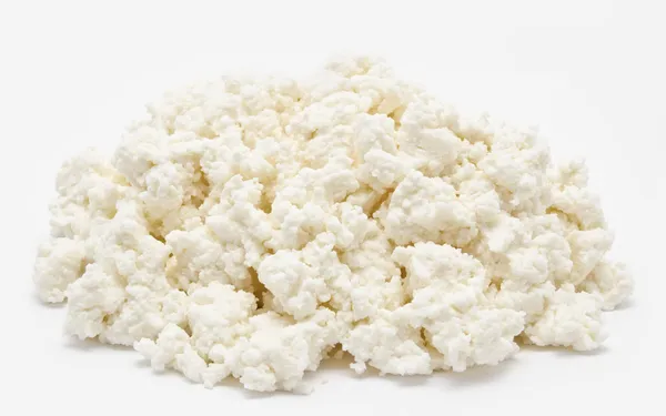 Fresh cottage cheese isolated — Stock Photo, Image