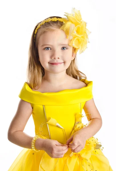 Portrait of cute little girl in princess dress — Stock Photo, Image