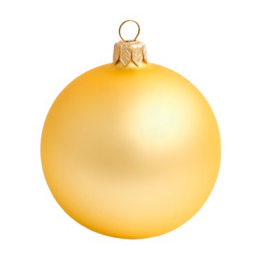 Beyaz altın sarı Noel topu