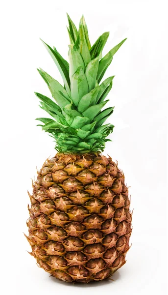 Olgun ananas, beyaz izole edilmiş.