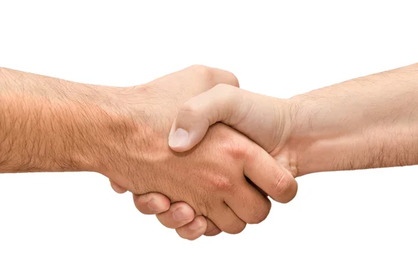 iki erkek izole el sallayarak