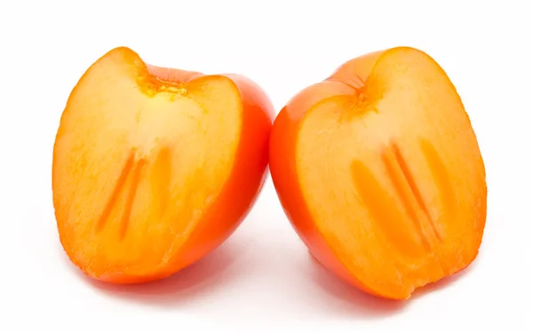 Orange ripe persimmon isolated on white — Stock Photo, Image