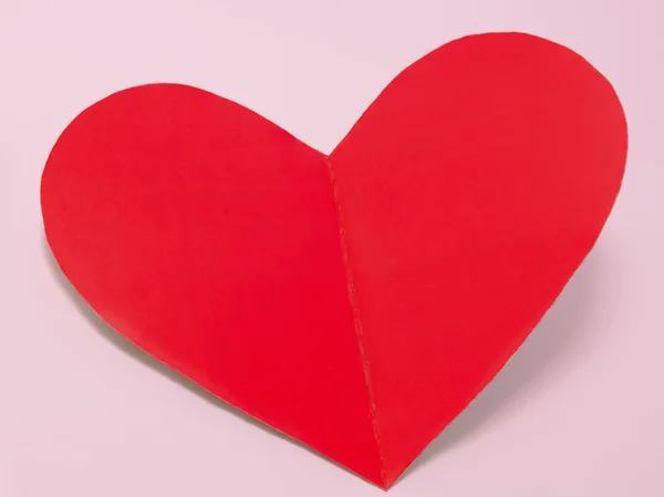 Holiday card heart from paper valentines day — Stock Photo, Image