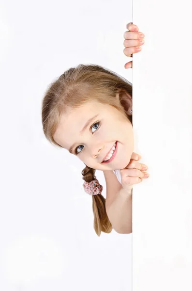 Smiling cute little girl isolated — Stock Photo, Image