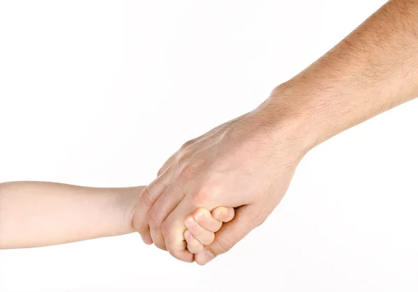 Vater gibt einem Kind die Hand — Stockfoto