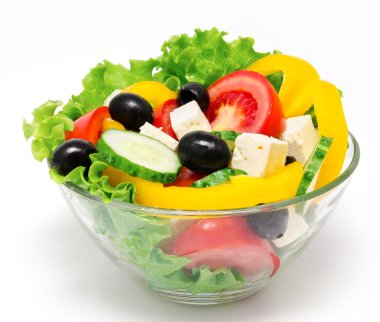 izole taze sebze salatası