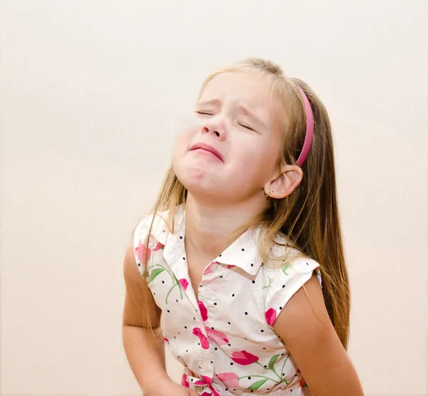 Portrait of crying little girl — Stock Photo, Image