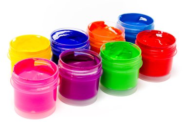 guaj boya beyaz izole