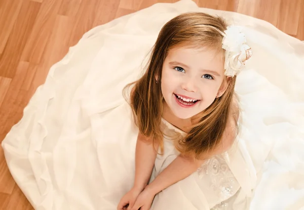 Happy adorable little girl in princess dress Royalty Free Stock Photos