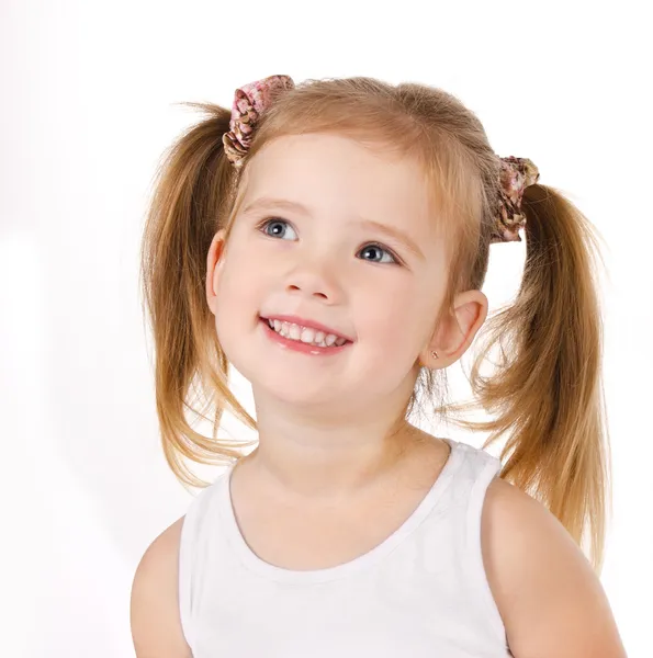 Portrait of cute smiling little girl — Stock Photo, Image