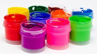 guaj boya beyaz izole