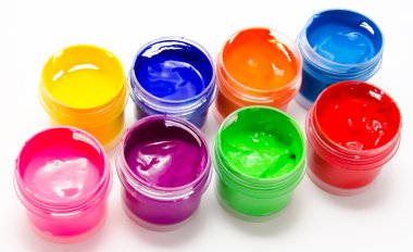 guaj boya beyaz izole