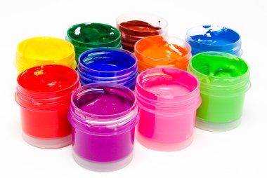 guaj boya beyaz izole 