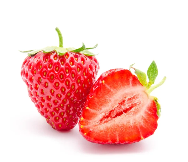 Perfecte rode rijpe aardbeien geïsoleerd — Stockfoto