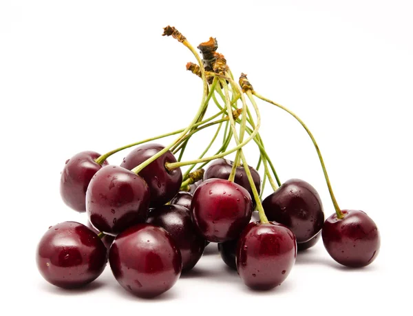 Hoop rijp zoete kers geïsoleerd — Stockfoto